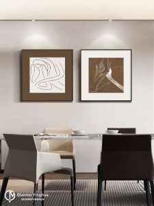 Cream and Wabi Sabi Style Square Decorative Painting