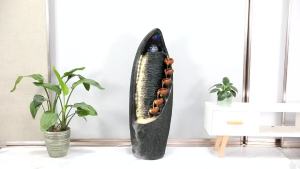 Living Room Water Fountain Floor Ornaments European Circulating Water Landscape Wind Fortune Ball Indoor Entrance Humidifier