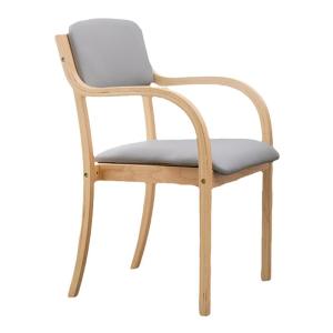 Nursing Home Dining Chair Cat Scratch Leather Solid Wood with Armrest Backrest Restaurant Elderly Chair Home New Nordic Luxury Chair
