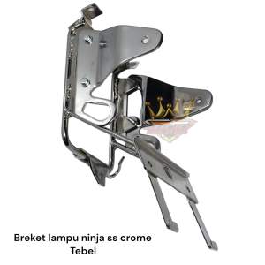 Breket dudukan lampu ninja ss crome tebel satu set