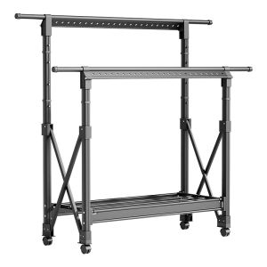 Indoor Outdoor Balcony Clothes Drying Rack Folding Floor Standing Retractable Aluminum Alloy Bedroom Clothes Drying Rod