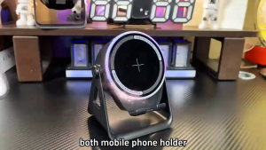 4 in 1 Bluetooth Wireless Induction Speaker Phone Holder RGB & Rotating 360° With power bank