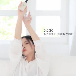 3CE Shimmer Makeup Fixer blurs appearance of pores locks in makeup for all-day smooth fresh radiant flawless look