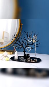 ตะขอแขวนกุญแจ กุญแจ ต่างหู สร้อย กล่องเก็บเครื่องประดับ ถาดวางเครื่องประดับ เข้ากวาง ทรงต้นไม้