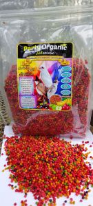 อาหารนกปรอดหัวจุกผลไม้รวมอัดเม็ดผสมโปรตีนจากแมลงเกรดพรีเมี่ยม Party Organic700g1400g2100g10kg20kg ขนาดSS