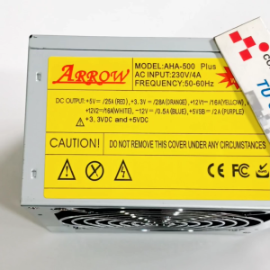 Nguồn máy tính 500W Quạt 12Cm nguồn 24 PinCPU 8 Pin (4+4 Pin) 2 Sata / Arrow Chính hãng