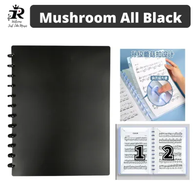 A4 Size Music Score Holder Paper Sheet Mushroom Document File Piano Guitar Violin Ukelele 20/30 Pocket