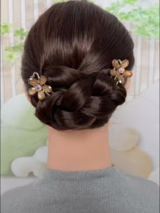 Kẹp Tóc Hoa Đá Rhinestone 2025 Mới Kẹp Tóc Đuôi Ngựa Nhỏ Thời Trang Cao Cấp Phụ Kiện Tóc Trang Trí Tóc