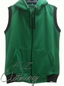 Jaket Zipper Hoodie Rompi Polos Hodi Jumper Pria/Wanita Model Casual Pakaian Ukuran Besar dan Kecil Tersedia juga Big Size/Jumbo Tanpa Lengan Bahan Kain Flecee Warna Hijau Fuji Kombinasi Hitam Size S/M/L/XL/XXL/XXXL Pemesanan Bisa COD/ Bayar Ditempat