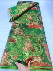 Luxury French Mesh Lace Fabric High Quality 5 Yards Brocade Red African Beaded Lace Fabric 2025 Nigerian Wedding Dress for Women