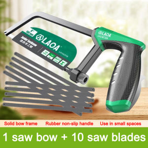 LAOA Mini Hacksaw 6 inch Frame Small Hacksaw Household Small Handheld Woodworking Hand Saw Cutting