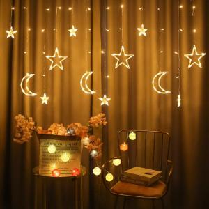 Star Moon Curtain Light String Decoration Light