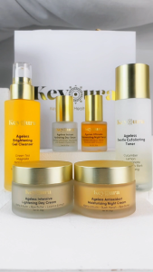 KEYOURA Ageless Series | [Full Series 6 Produk] Brightening Gel Cleanser Exfoliating Toner Hydrating & Rejuvenating Serum Lightening & Moisturizing Cream