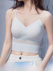 MiiOW | เสื้อชั้นในสายเดี่ยวบางเฉียบแบบสวมหัวสำหรับผู้หญิง ผ้าไหมน้ำแข็ง สายเดี่ยวบาง ไร้โครง ใส่ด้านนอกได้ ฤดูร้อน 2023