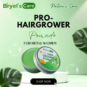 Bryels Hair Pro-Grower Pomade for Men And Women Hair growth booster with aloe vera biotin castor/beeswax/ virgin coconut oil/gugo extract/vitamin b7argan oil/ginseng extract-pampatubo ng buhok
