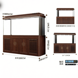 Tủ Góc Phòng Khách Tích Hợp Bể Cá Curved Tự Làm Sạch