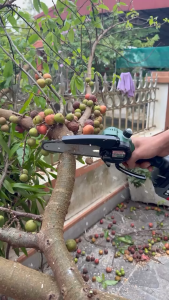 Máy cưa xích BENZAMAX kèm lam xích 6inchmáy cưa xích dùng pin cầm tay mini bảo hành 6 tháng