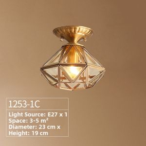 MINGRU | Bronze Ceiling Light for Small Spaces