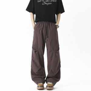 Quần Ống Đứng Rộng Rãi Thoáng Khí Nhanh Khô Mùa Hè Cho Nam Quần Dài Công Sở Thường Ngày Quần Dài Ống Rộng Phong Cách Mỹ