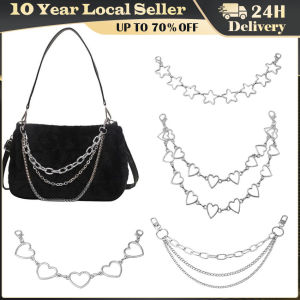 Multi-layer Metal Chain Strap DIY Personality Butterfly Heart Star Pendant Shoulder Bag Chain Straps Accessories