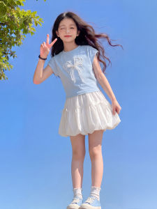 ZIRUIBABA | Girl Summer Dress Skirt Set