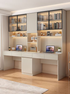 Dual-use Bookshelf and Computer Table Wall-mounted Desk