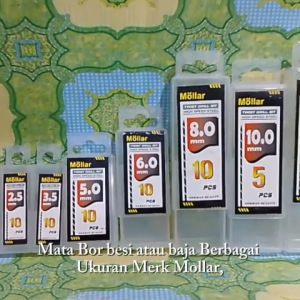 Mata Bor Besi atau Baja Berbagai Ukuran Merk MOLLAR PER KOTAK