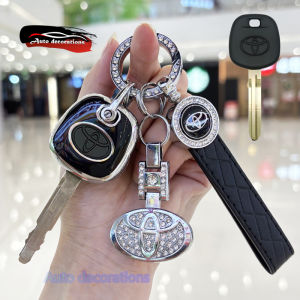 สำหรับโตโยต้าที่หุ้มกุญแจสำหรับโตโยต้า Vios Camry Hilux แชมป์2024 2025ต้องการเคสกุญแจรถยนต์สำหรับรถโตโยต้ากุญแจรีโมตเคสขอบเงิน