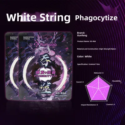 High Bounce Attack and Defense Durable Control Badminton Strings 0.63mm