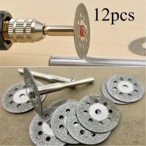 12Pcs/set 22mm Hss Cutting Disc Circular Saw Blade Metal Cut Off Abrasive Tools For Dremel Rotary Tool Cutting Blade