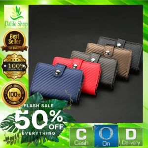 100% High Quality Baellerry Smart Wallet For Men RFID Blocking Protected Card Case New Fashion Automatic Popup Carbon Fiber Leather Aluminum Alloy Smart Wallet Fashion Purse Credit Card Holder  BusinessID Card Holder Wtih Hasp For Women Men