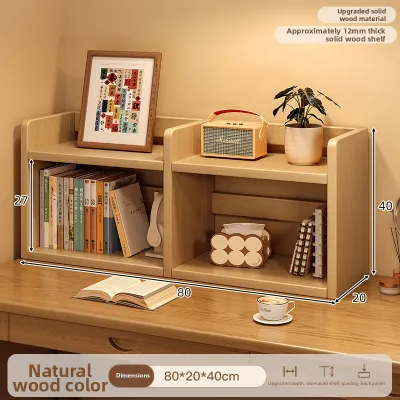 Solid Wood Multi-Use Bookshelf multi-layer