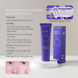 CHÍNH HÃNG -1 HỘP [MÀU TÍM ]Kem Chống Nắng BEPLAIN Sunmuse SPF 50+ PA++++ 50ml -