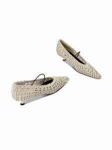 JESSICA SOPHIA | Breathable Fashionable Woven Mary Jane Kitten Heel Shoes