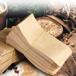 100pcs/lot 6x10cm Kraft Paper Bag Mini Envelope Gift Candy Bags Snack Baking Seed Package Supplies Gift Wrap Glue Box Wholesale