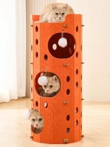 Multi Layer Cat Nest Hiding House Scratching Board Integrated Cat Nest Tree Hole Bucket All Season Universal Pet Supplies
