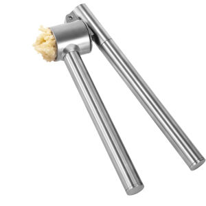 LMETJMA Garlic Press 304 Stainless Steel Garlic Press Mincer Rust Proof Garlic Mincer Heavy Duty Garlic Crusher JT275
