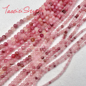 สร้อยคอ สร้อยข้อมือ DIY ทำจากหินโพลีเซียธรรมชาติ ลูกปัดกลม ลูกปัดลูกปัด สร้อยคอ สร้อยข้อมือ ของตกแต่ง เครื่องประดับแฟชั่น