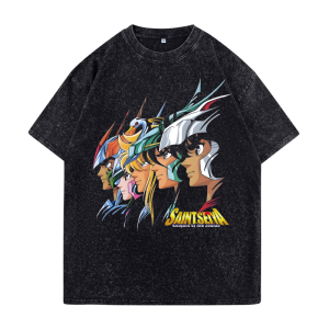 UTEE Loose Fit Pure Cotton Short Sleeve T-Shirt Anime Cartoon Print Youthful Summer Casual Wear for Men