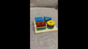 Montessori Wooden Sorting and Stacking Toys Educational Learning Preschool Color Recognition Shape Sorter Puzzles for Kids Gifts