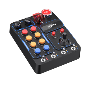 Hộp Điều Khiển Trung Tâm PXN Racing Simulator Dành Cho Trò Chơi Xe Tải Châu Âu & Mỹ Hiệu Ứng Ánh Sáng RGB Bộ Điều Khiển Trò Chơi Ô Tô USB