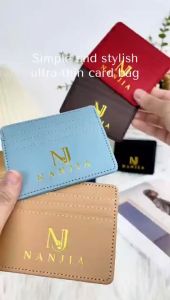 Shipment From Malaysia NANJIA Premium Card Case Coin Purse Bank Card ID Case Card Holder Lychee Texture Carrying Convenient Organizer卡夹