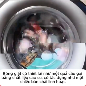 Combo 10 Bóng Giặt Quần Áo Dạng Gai Hỗ Trợ Đánh Bay Vết Bẩn Set 10 Banh Giặt Gai Chống Rối Quần Áo Tiện Dụng