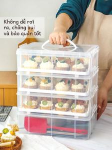 Portable Plastic Cupcake Packaging Box Handheld Muffin Storage Container Kitchen Baking Supplies Dessert Table Organizer