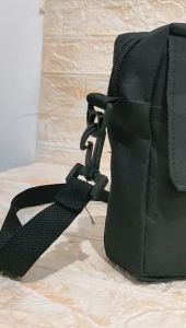 Tas Selempang Bahu Pria Slingbag Model Polos Hitam Slempang Cowok Multifungsi Untuk Sehari Hari - PG 8883
