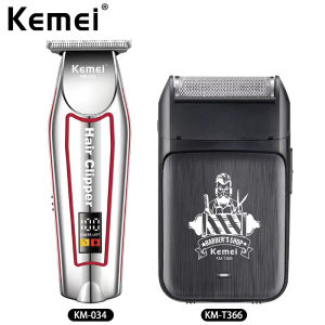 Kemei Rechargeable Electric Trimmer USB Charging Hair Clippers Mens Shaver Cordless Beard Shaving MachineKM-034KM-T366Kit