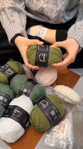 [10อัน] พร้อมส่งในไทย  ไหมพรม คอตตอนนม4ply   ด้ายผ้าฝ้ายเนื้อเนียนนุ่ม  hs99