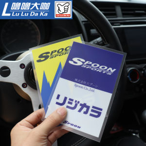 ช้อน Js Racing ด้านหน้ากระจกสติกเกอร์ Jdm ไฟฟ้าสถิตรถ Decal เหมาะสําหรับ Honda Fit Gk5 Gr9 Civic รถตกแต่งภายใน