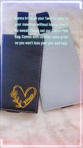 Birthday Gift Ideas | Pen Bag with Elastic Strap | Holds up to 4 Pens | 11 Colours | Add $1 for Vinyl Sticker Name Print