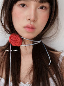 Handmade Feytiy Rose Collar Flower Decorative Belt Flower Necklace Spring Summer New Style Color Collision Plant Floral Womens Jewelry